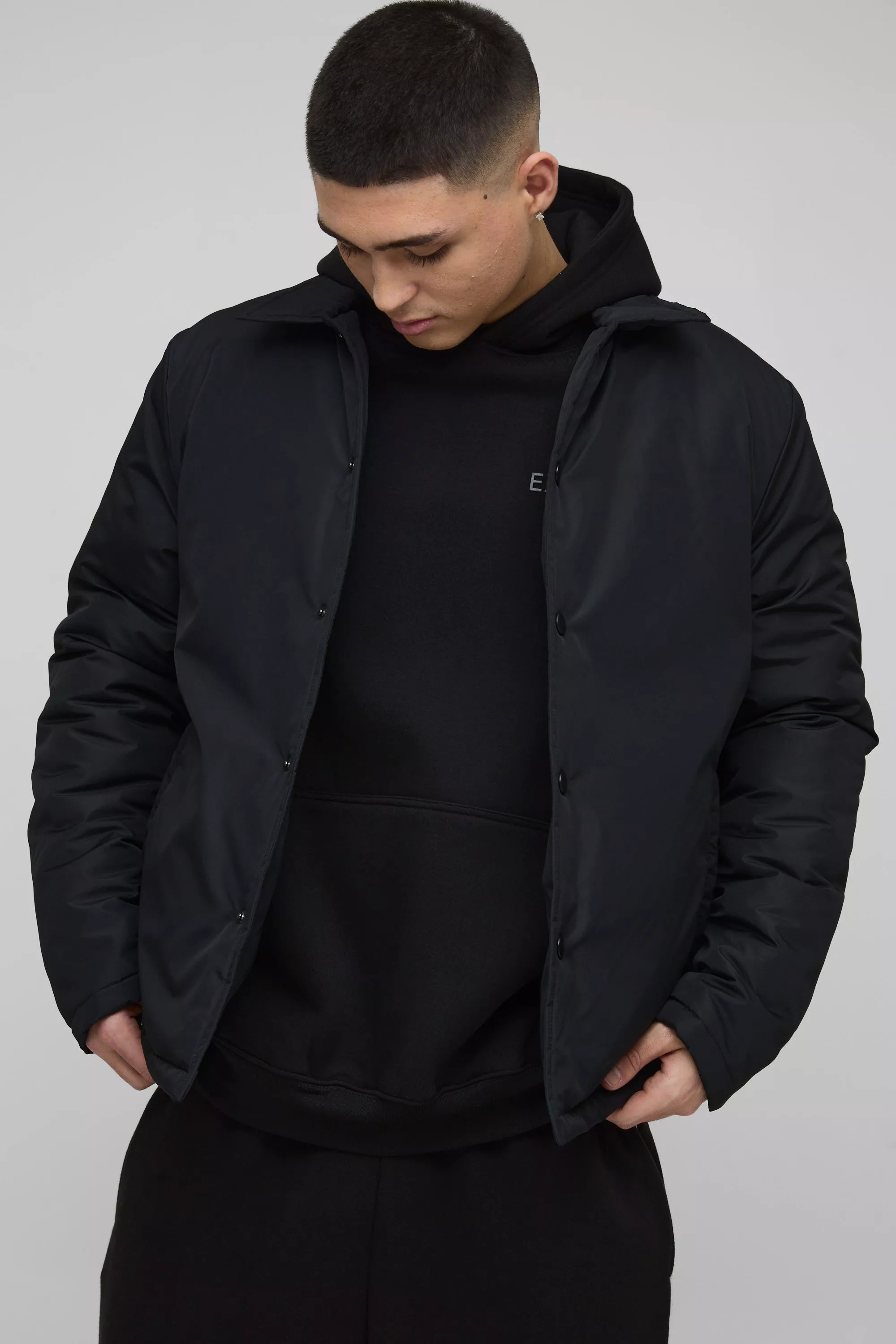 Regular Fit Nylon Coach Jacket